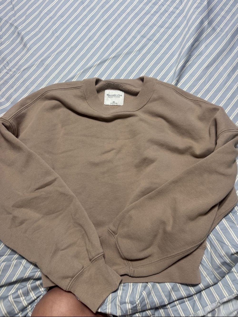 Minimal Crewneck Sweater in Taupe -